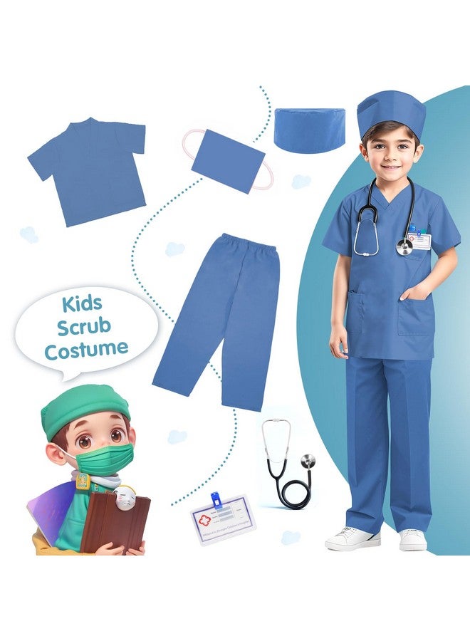 RioRand Doctor Costume For Kids,Toddler Nurse Scrubs With Accessories Christmas Dress Up Cosplay For Boys Girls 3-11 Years - Image 5