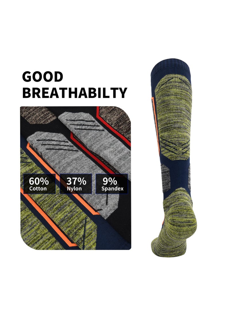 SYOSI 2 Pairs Ski Socks for Men and Women, Knee High Snowboard Socks hick Skiing Socks High Performance Knee High Socks Breathable Knee High Socks Thermal Insulated Skiing Socks Moisture-Wicking Ski Socks - Image 4