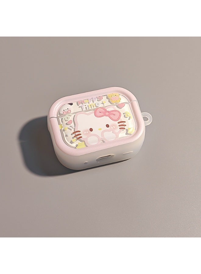 Cute Kitty Themed AirPods Pro 2 Case with Charm Adjustable Lanyard Included Stylish and Protective Cover - Image 2