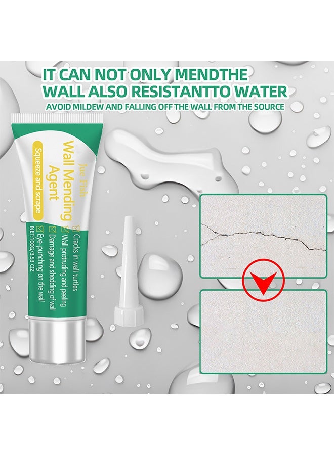 JUE-FISH Wall Mending Agent, Crack Repair Wall Repair Waterproof Anti-Mildew Wall Repair Paste 100g - Image 2