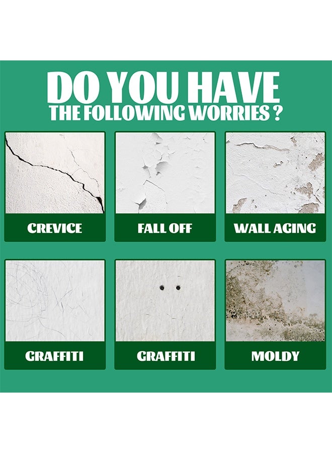 JUE-FISH Wall Mending Agent, Crack Repair Wall Repair Waterproof Anti-Mildew Wall Repair Paste 100g - Image 3