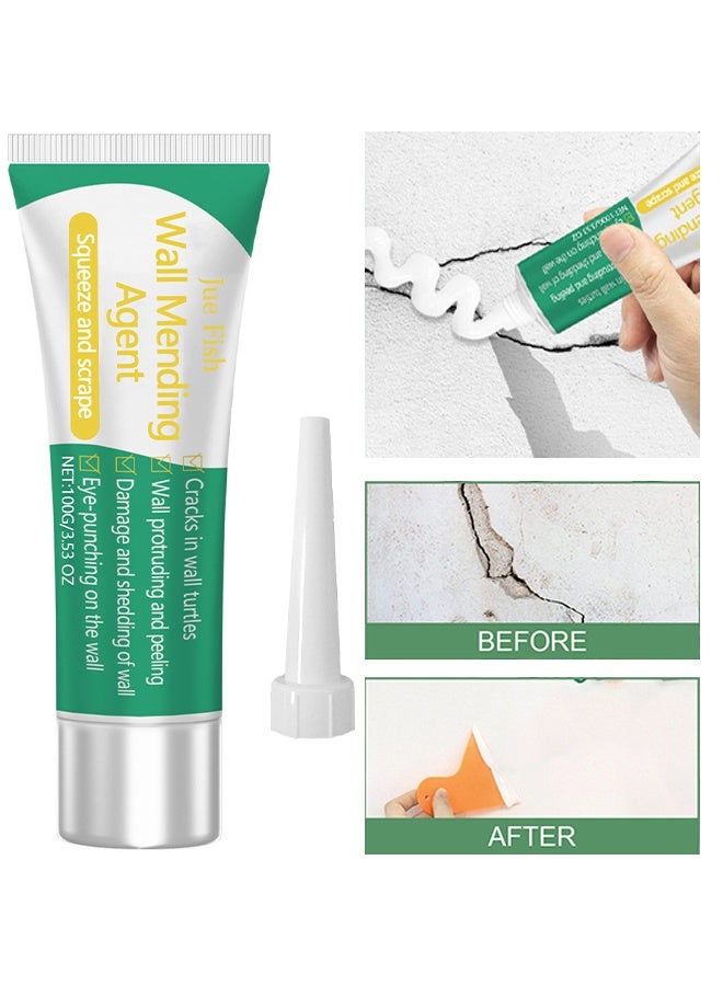 JUE-FISH Wall Mending Agent, Crack Repair Wall Repair Waterproof Anti-Mildew Wall Repair Paste 100g - Image 1