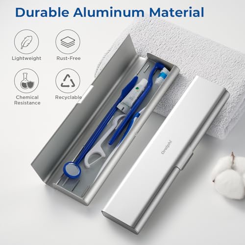 Oralphi Wider Aluminum Toothbrush Travel Case, Portable Travel Toothbrush Holder, Durable Manual Toothbrush Box Container for Traveling, Bathroom, Camping, Business Trip-Not for 0.85oz Toothpaste - Image 2