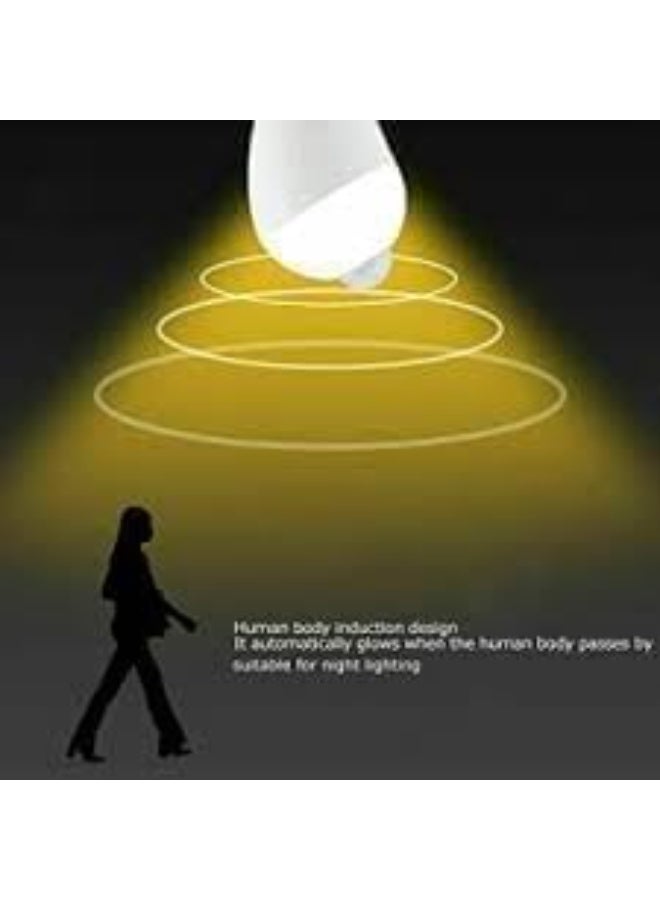 MySouq-Store 1Pcs-12Watt Bulb-Works At Night Only With an Automatic Motion Sensor for 50 Seconds It Turns Off When There Is No Movement, Suitable For lighting Stairs, Entrances,Garages-Worm (4)  - Image 2