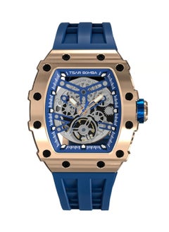 TSAR BOMBA Men's Automatic Blue Silicone Sapphire Crystal Watch TB8208A-08 - 43mm  - Image 1