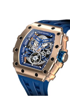 TSAR BOMBA Men's Automatic Blue Silicone Sapphire Crystal Watch TB8208A-08 - 43mm  - Image 2