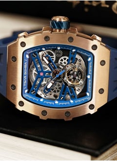 TSAR BOMBA Men's Automatic Blue Silicone Sapphire Crystal Watch TB8208A-08 - 43mm  - Image 5