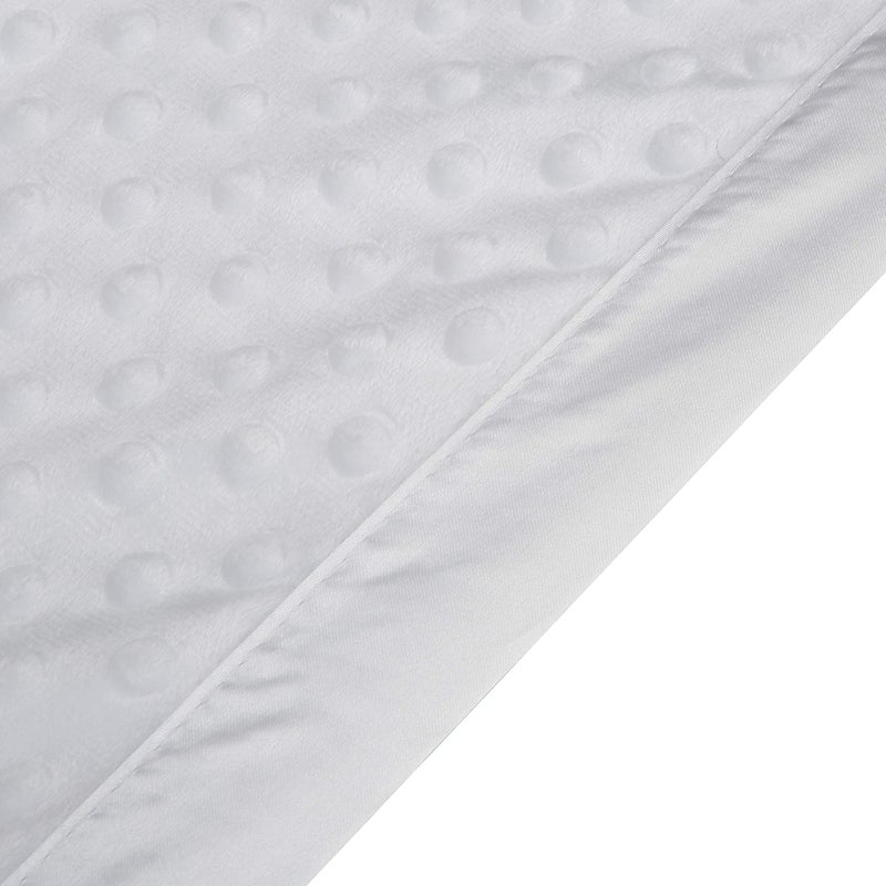 Pro Goleem Baby Soft Minky Dot Blanket with Silky Satin Backing Baby Gifts for Boys and Girls (White, 30â€™â€™ x 40â€™â€™) - Image 5