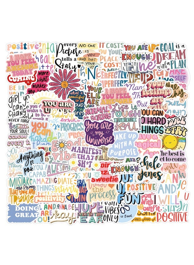 NIBEMINENT 110 Pcs Positivity Deco Kit Waterproof Stickers, High Definition Printing Bright Colors, Suitable for Laptop Skateboard Luggage Water Bottle Guitar DIY - Image 2