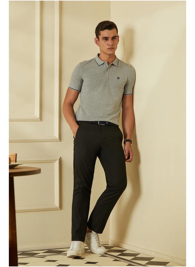 Van Heusen Van Heusen Men's Regular Fit Polo T-Shirt (VSKP517S011407_Grey Mélange 2XL)  - Image 2