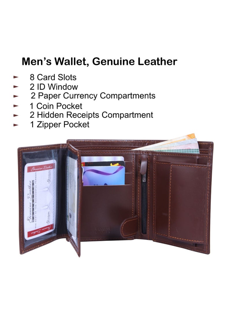 UEN Gift Hamper for Men – Genuine Leather Wallet with Keychain | RFID Protected | Classic Bifold Purse | Stylish Gift Set for Him | Premium Quality Leather Wallet Combo  - Image 3