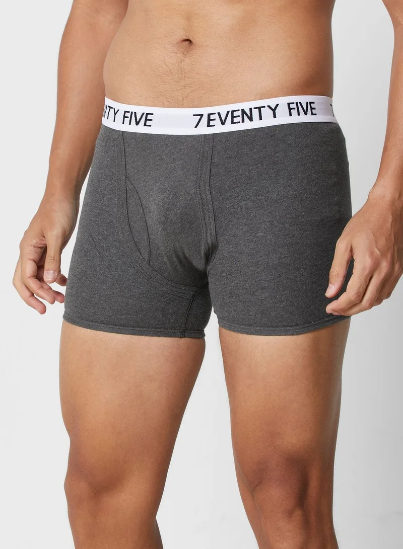 Seventy Five Basics 2 Pack Waist Band Trunks With Antibacterial Finish
