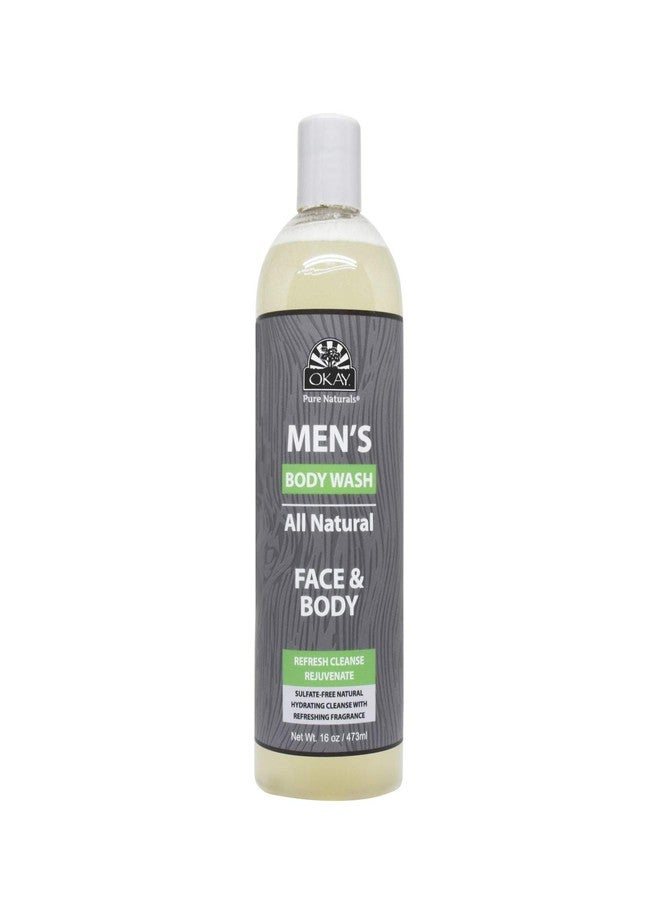 OKAY Men All Natural Body and Face Wash 16 oz