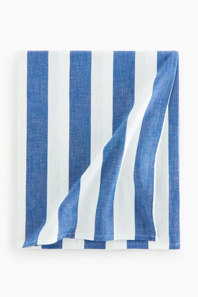 اتش اند ام مفرش طاولة قطني منقوش