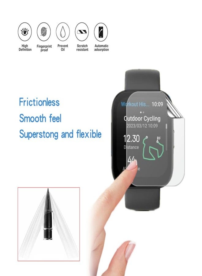MIHENCE Compatible for Amazfit Bip 5 Screen Protector, HD Full Coverage TPU Protective Film Compatible for Bip 5 Smartwatch (6PCS) - Image 4