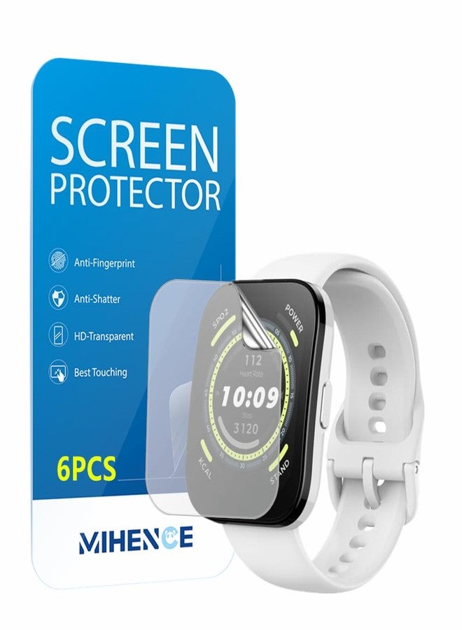 MIHENCE Compatible for Amazfit Bip 5 Screen Protector, HD Full Coverage TPU Protective Film Compatible for Bip 5 Smartwatch (6PCS) - Image 1