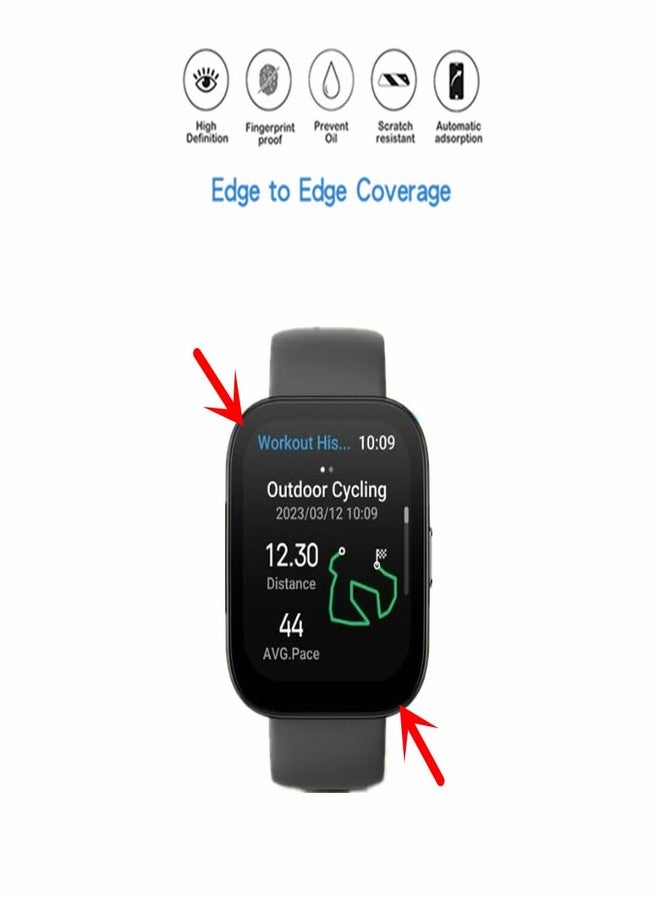 MIHENCE Compatible for Amazfit Bip 5 Screen Protector, HD Full Coverage TPU Protective Film Compatible for Bip 5 Smartwatch (6PCS) - Image 2