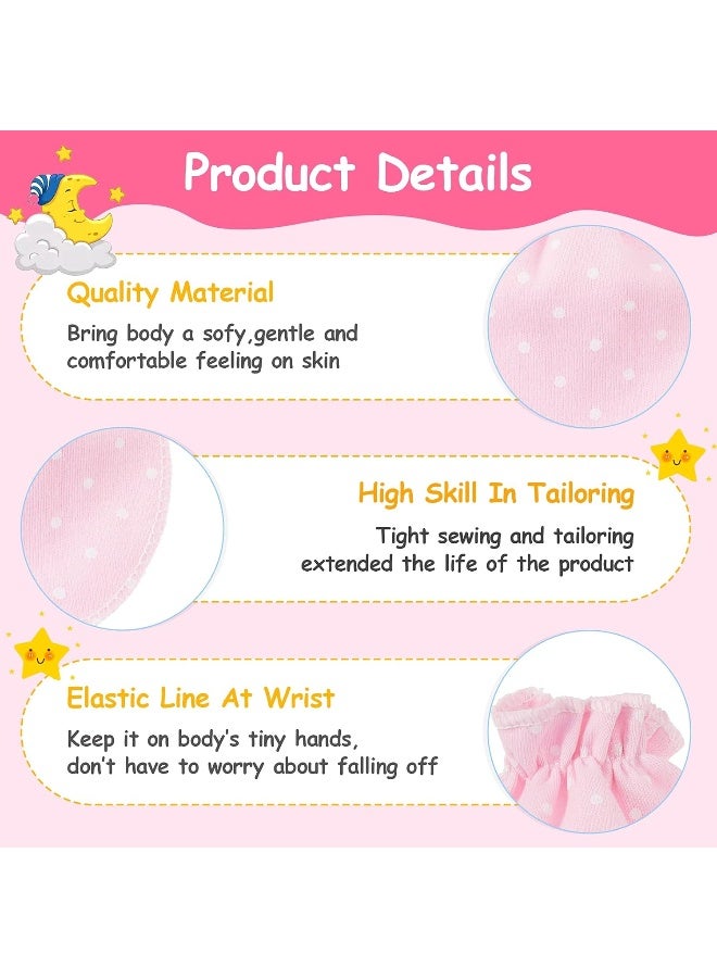 Geyoga Geyoga Newborn Baby Mittens No Scratch Mittens Soft Elastic Infant Baby Gloves for 0-6 Months(Cute Style,24 Pairs)  - Image 3