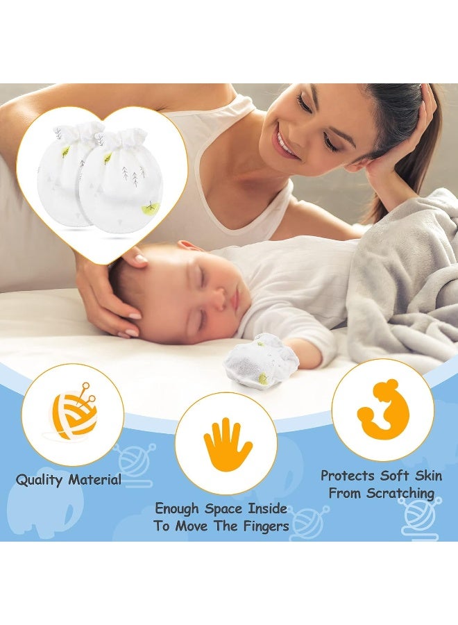 Geyoga Geyoga Newborn Baby Mittens No Scratch Mittens Soft Elastic Infant Baby Gloves for 0-6 Months(Cute Style,24 Pairs)  - Image 4