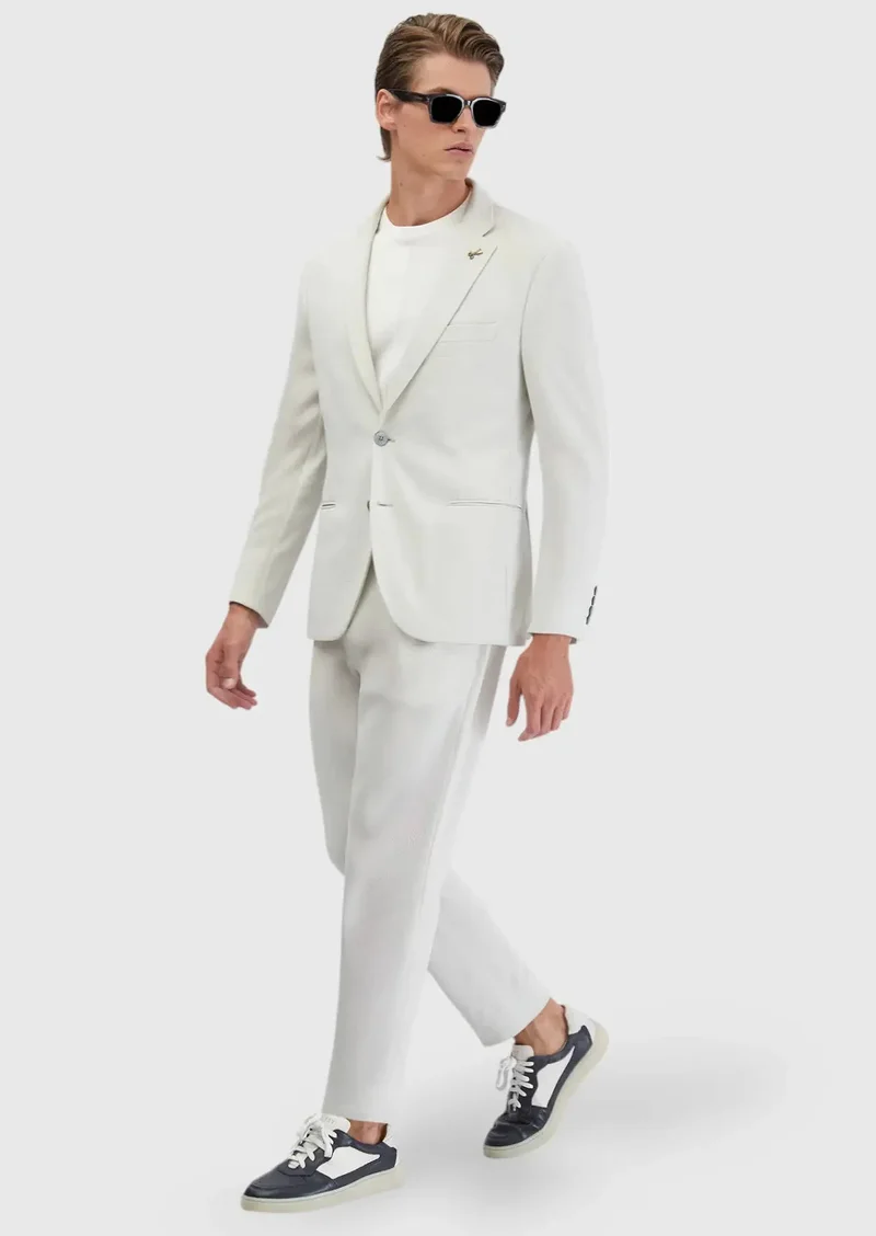 RAMSEY Smoked Plain Comfort Fit Suit