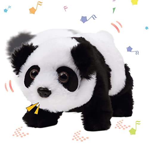 Hopearl Crawling Panda Interactive Electronic Pet Plush Toy with Sounds and Movements Animated Shaking Head Gifts for Toddlers Birthday 7 - Image 1