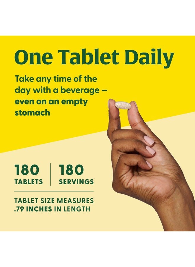 MegaFood مكمل دعم المناعة النباتي المعقد C مع فيتامين C 250 ملغ، مصنوع من طعام حقيقي بما في ذلك البرتقال، التوت البري والأرز البني، خالي من الغلوتين، كوشير - 180 قرص، 180 حصة - Image 5