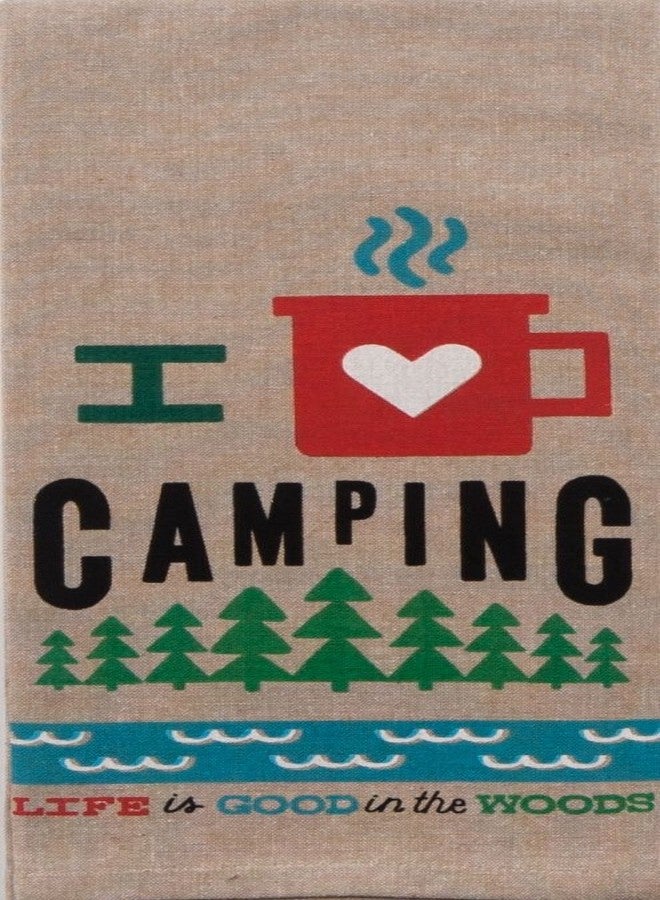 Kay Dee Designs Camping Adventures Chambray Tea Towel Set of 3: Bundle Designs Include: Have an Adventure - I Heart Camping - Happy Camper - Image 3