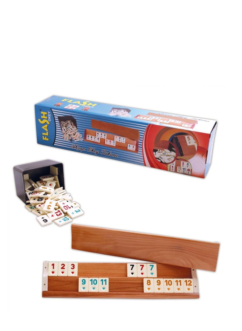 Star Flash Wooden Rummy  Set - Image 1