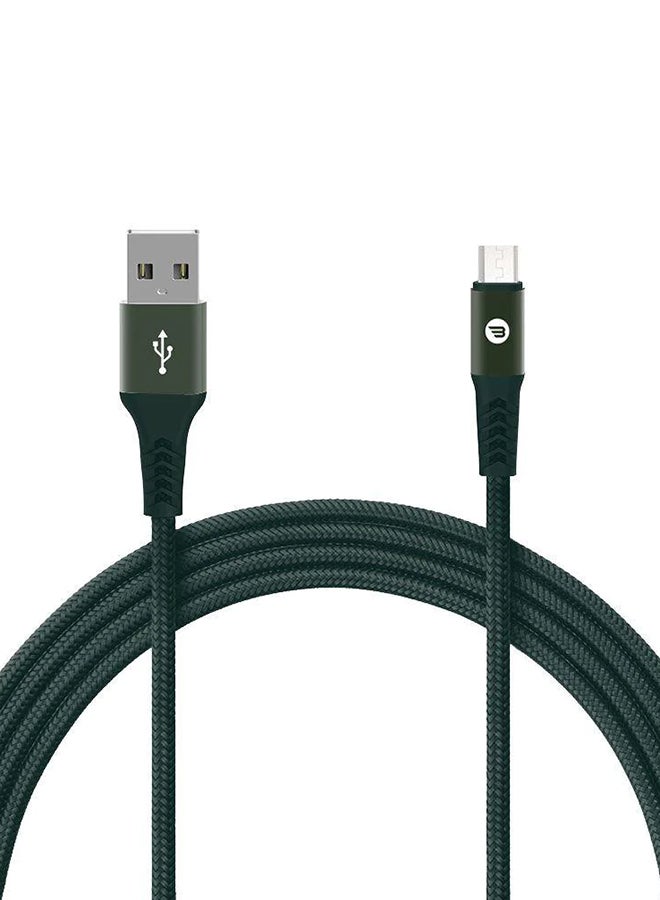 بايكرون شحن ومزامنة USB-A إلى Micro-USB ممتاز مع طبقة خارجية من ألياف الأراميد فائقة المتانة والمضادة للرصاص بطول 1.2 متر أسود - Image 3