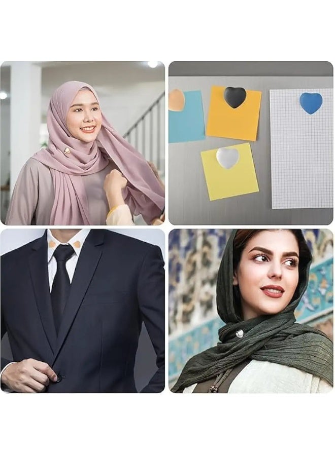 جود باي مجموعة من اثنين من دبابيس طرحة سكارف مغناطيس على للحجابشكل قلب - Image 5