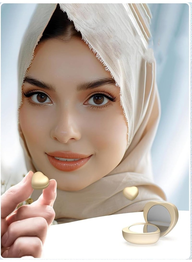 جود باي مجموعة من اثنين من دبابيس طرحة سكارف مغناطيس على للحجابشكل قلب - Image 3