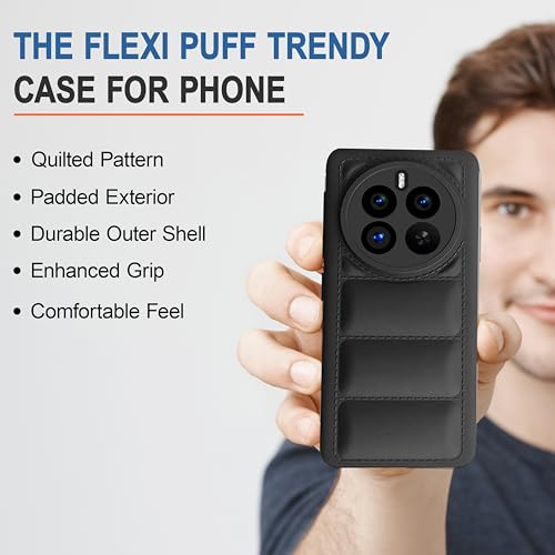 CEDO Realme 12 Pro / 12 Pro+ Plus/Realme P1 Pro (5G) Back Cover | Camera Bump & 360° Flexible Puff Armor Protection | Matte Soft Silicon Shock Proof Rubberised Back Case Cover (Black) - Image 5