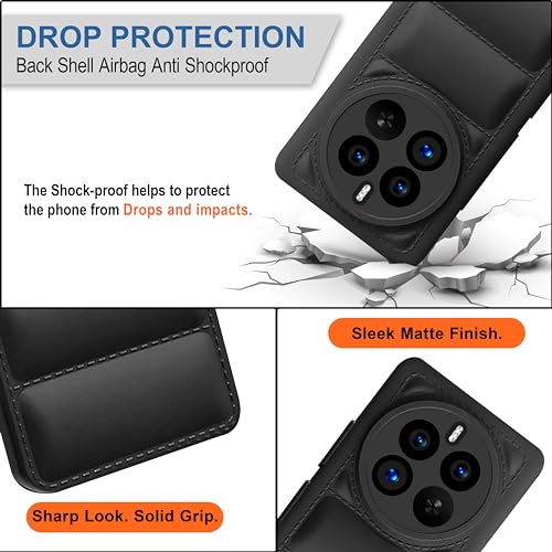 CEDO Realme 12 Pro / 12 Pro+ Plus/Realme P1 Pro (5G) Back Cover | Camera Bump & 360° Flexible Puff Armor Protection | Matte Soft Silicon Shock Proof Rubberised Back Case Cover (Black) - Image 3