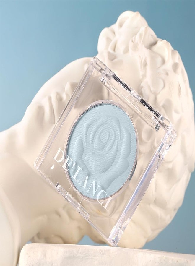 ecofavor Matte Ice Blue Single Eyeshadow with Applicator, High Pigment Sky Blue Prime Eye Shadow Palette, Blendable Long Lasting Waterproof Eye Enhancers Neutral Powder Daily Eyeshadow Makeup Sensitive Skins - Image 5