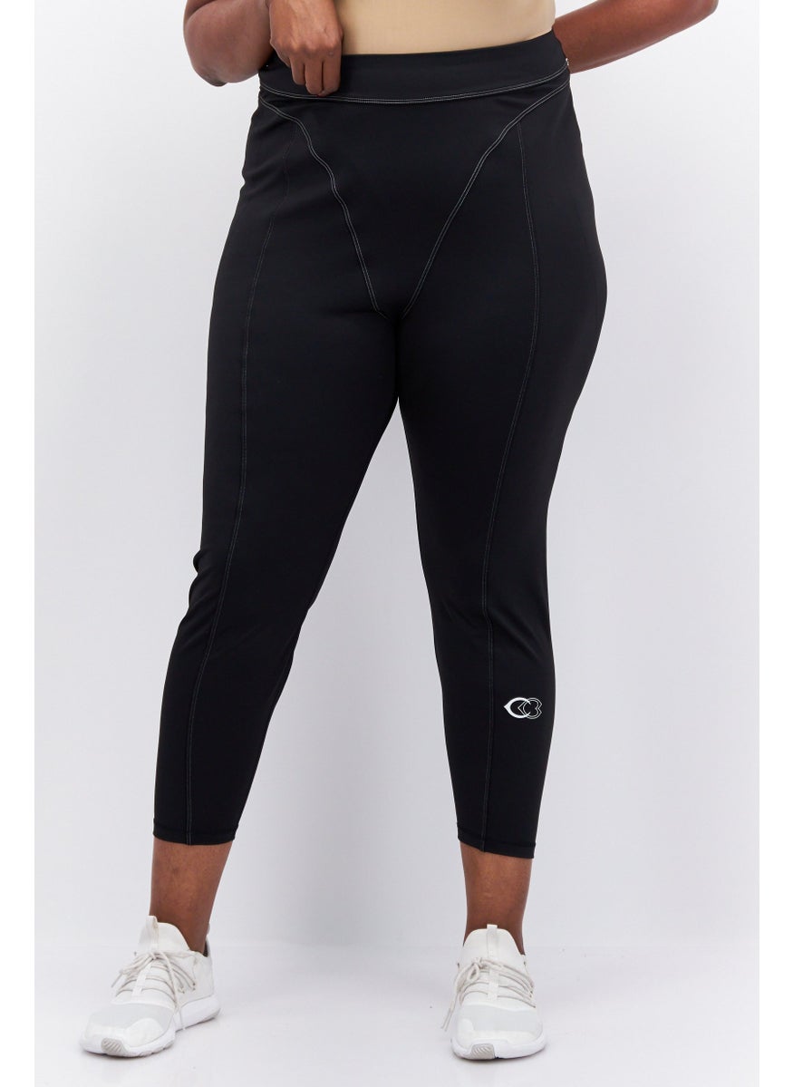 Reebok x Cardi B - Women Plus Size Training Leggings, Black - Image 1