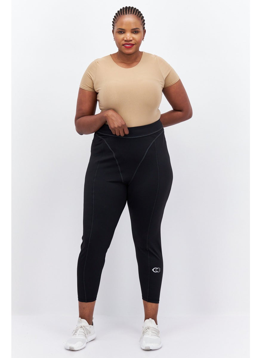 Reebok x Cardi B - Women Plus Size Training Leggings, Black - Image 1