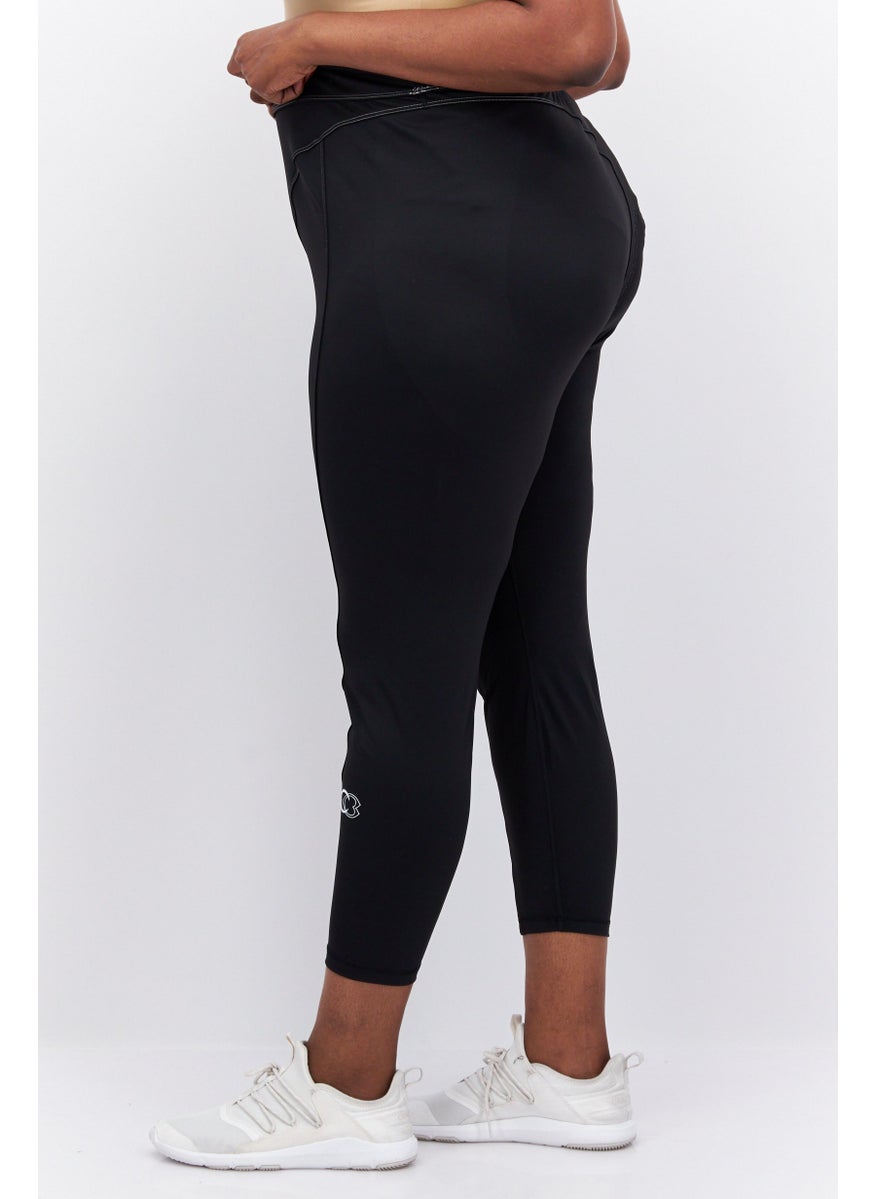Reebok x Cardi B - Women Plus Size Training Leggings, Black - Image 1