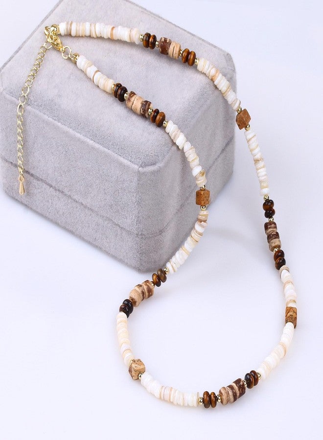 سمر لوف قلادة "حب الصيف" الرقيقة المصنوعة يدويًا والمزينة بالخرز، قلادة ساحرة من الكريستال العلاجي للنساء، هدايا للأمهات، هدايا عيد الأم، قلادة ذهبية للنساء (#8) - Image 2