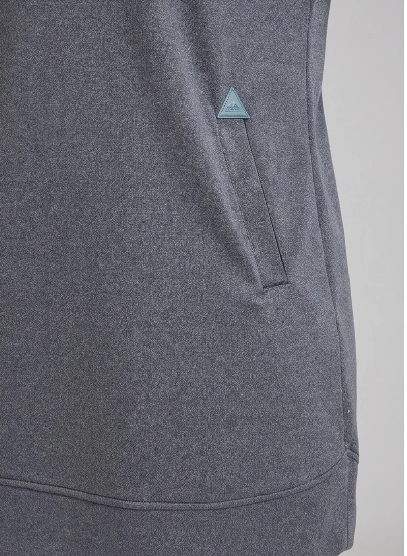 Svl Dark Grey Farah Modest Activewear Long Sleeve Sweatshirt with Pockets for Women | Best Price UAE