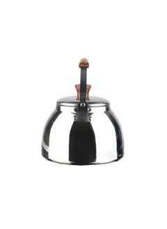 Bister Tea Kettle With Wooden Backlite Handle (0.7 Liter) | Wide Mouth With Anti-Leakage Cap Travel Mug | Silver  - Image 2