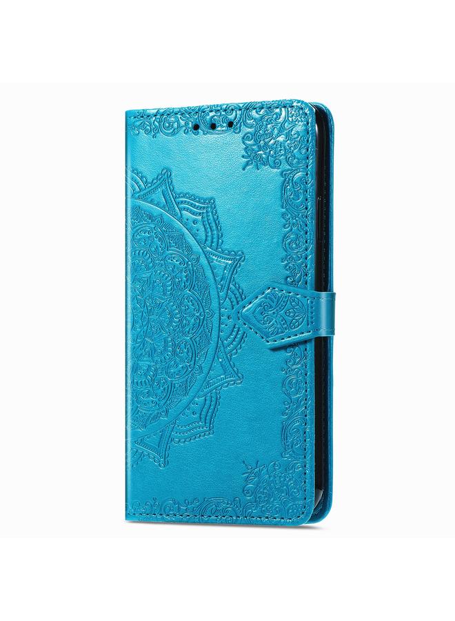 اس-توب جراب لهاتف OnePlus 8T من الجلد المنقوش بنقشة زهرة ماندالا مع حامل / فتحة بطاقة / محفظة / حبل - Image 2