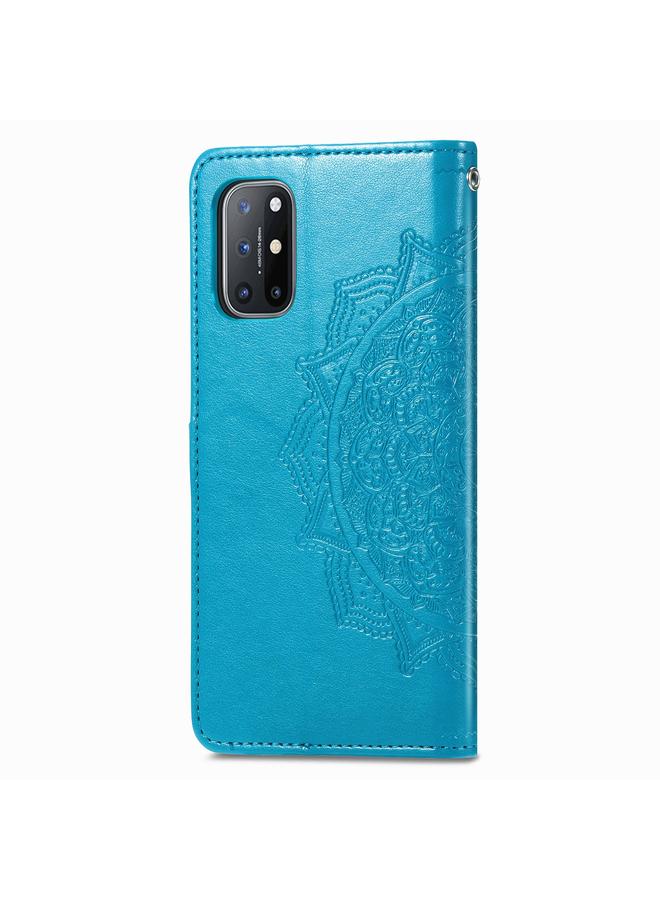 اس-توب جراب لهاتف OnePlus 8T من الجلد المنقوش بنقشة زهرة ماندالا مع حامل / فتحة بطاقة / محفظة / حبل - Image 3