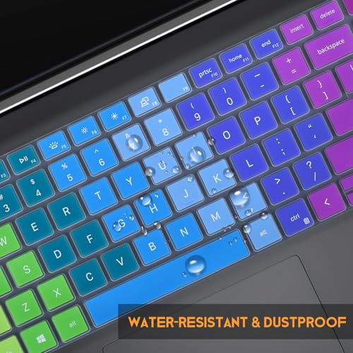 CaseBuy Colorful Keyboard Cover for 2025 Dell 15 Laptop DC15250 DC15255 15.6, Inspiron 15 3510 3511 3520 3530 3535/ Inspiron 16 5640 5645, 15.6 Dell Latitude 3520 Laptop Skin,Rainbow - Image 5