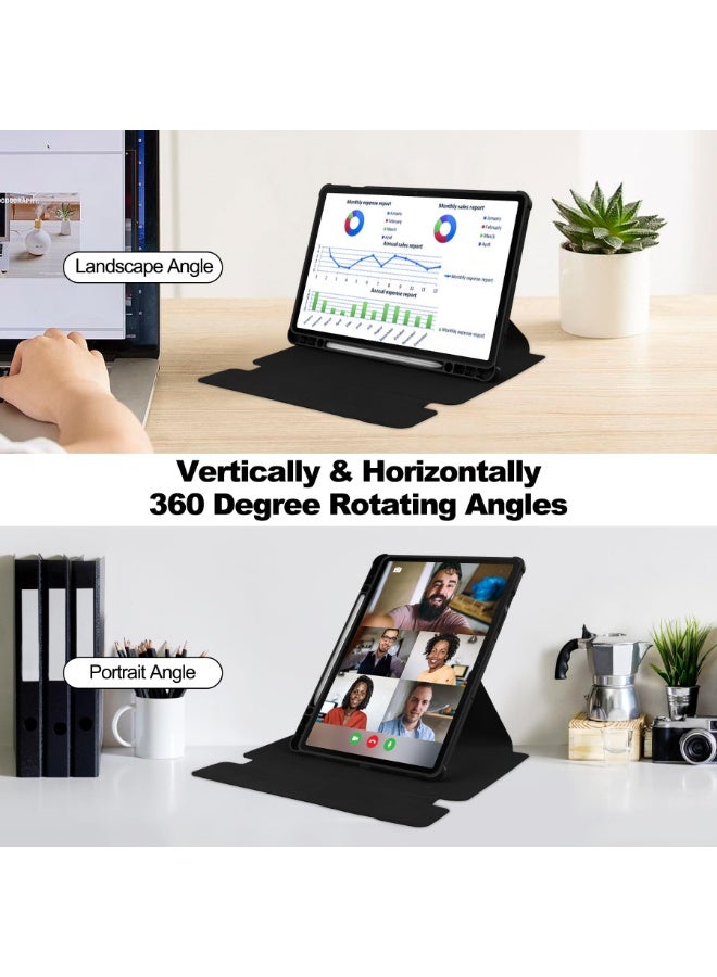 Tablet Keyboard Case for Samsung Galaxy Tab S10 Lite 10.9 inch 2025 SM-X400/X406B, Magnetic Detachable Wireless Bluetooth Keyboard, 360° Rotating Stand PC + Leather Cover - Image 3