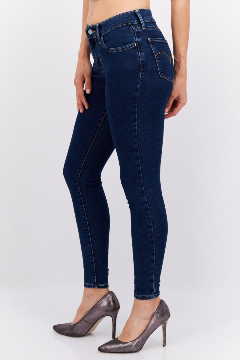 Levi's جينز نسائي سوبر سكينى مغسول بليزر، أزرق داكن - Image 2