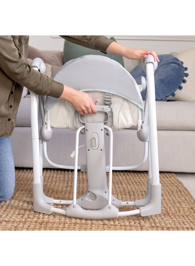 ingenuity Cozy Spot Swing n Go Portable Swing 5 Speeds And USB Powered Removable Toy Bar 0 To 9 Month - Image 5