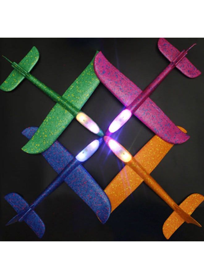 Large Hand Throwing Plane Luminous Toy Children's Foam Plane Whirling Throwing Gliding Outdoor Taxi Plane Fall Resistant-Color:random Color-Specifications:Ordinary Hand-throwing Foam Aircraft  - Image 5