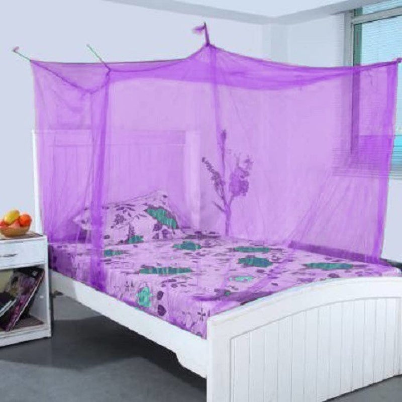 Neekshaa Combo Pack Mosquito Net for Single Bed Nylon Mosquito Net for Baby | Bedroom | Family_Size-6x3 FT_Color-Orange,Purple - Image 3