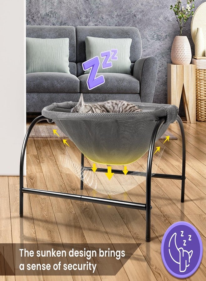 JUNSPOW Cat Bed [Large Size] Dog Bed Pet Hammock Bed Free-Standing Cat Sleeping Cat Supplies Pet Supplies Whole Wash Stable Structure Detachable Excellent Breathability Easy Assembly - Image 2