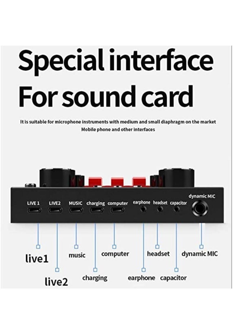 Live Streaming Sound Adapter Phone Laptop Microphone Multi-Function High Sound Quality Intelligent Compatibility Sound Adapter - Image 2